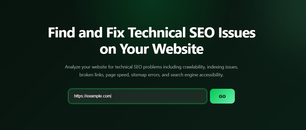 Enter the URL for auditing